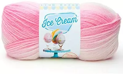 £7.64 • Buy Lion Brand Yarn Company 100 Percent Acrylic Ice Cream Yarn Strawberry 923 207 U