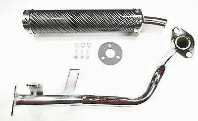 $57.03 • Buy GY6 50cc Scooter Performance Exhaust 4 Stroke W/Carbon Fiber Design Cannister