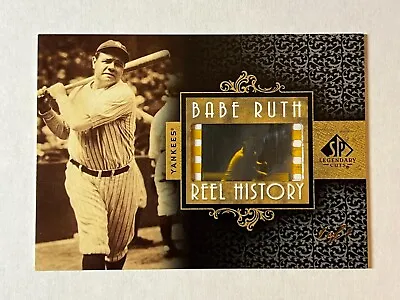 1/1 Yankees Babe Ruth Swinging Reel History 2007 Sp Legendary Cuts Film Card • $329.95
