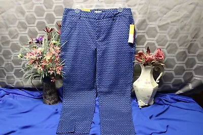 Merona Women's Blue Classic Fit Higher Mid-Rise Pants Size 12 Slacks Bottoms NWT • $22.22