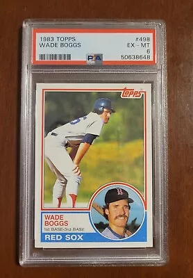 Wade Boggs RC 1983 Topps #498 Rookie PSA 6 Ex-Mt Red Sox HOF 2206 • $29.99