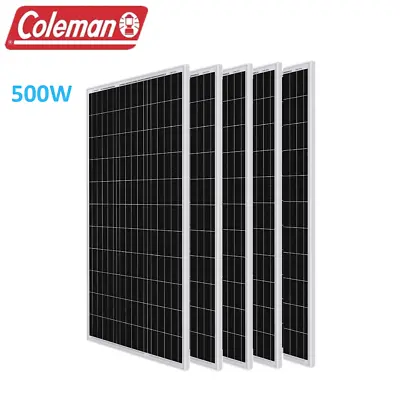 COLEMAN  500W 5X100W 5X100 Watt Monocrystalline Solar Panel 12V Home RV Marine • $529