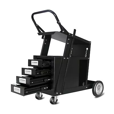 AQNIEGEP Welding Cart With Drawers Rolling Welding Cart For Tig Mig Welder An... • $143.80