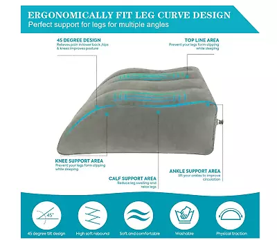 Legs & Foot Pillow Elevation Back Pain Camping Inflatable Bed Wedge Lift Pillow • £15.99