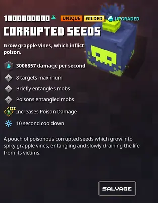 Minecraft Dungeons - Corrupted Seeds Unique Gilded (Xbox)(PS4)(Switch)(PC) • $7