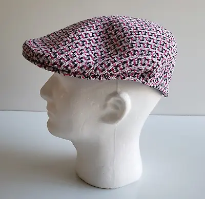 Kangol Cap Hat L White Magenta Navy Maze Jacquard Chevron Acylic Nylon K3553 • $54.95