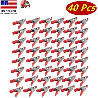 40Pc 2  Inch Heavy Duty Metal Spring Clamps Small Tool Clip Jaw Opening • $14.99