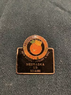 1992 Federal Express Orange Bowl Nebraska Vs Miami Pin • $15