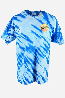 Rainbow Tie Dye T-Shirt Retro Music Festival Hipster Men Blue Size XL TS0678 • £8.95