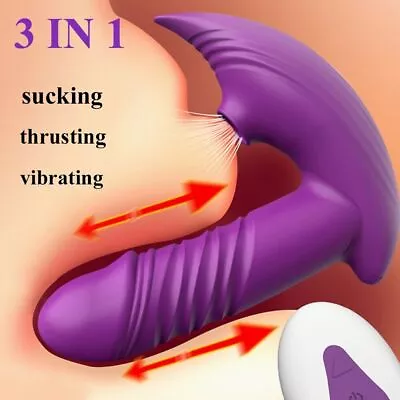 $42.95 • Buy Thrusting Wearable Vibrator Clit Sucking Dildo G-Spot Massager Sex Toy For Women