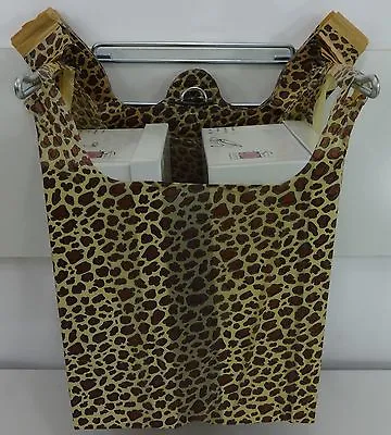 Leopard Print Design Plastic T-Shirt Shopping Bags Handles 11.5x 6x21  Bags Only • $10.99