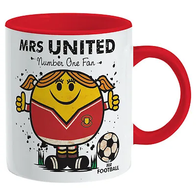 MRS UNITED MUG. Present Utd Idea For MANCHESTER Cup Football Woman • £6.95