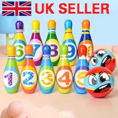 12X Kid Bowling Play Set Toys For 2 3 4 5 Year Old Boys Girls Birthday Xmas Gift • £7.88