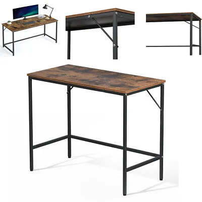 Industrial Computer Desk Home Office Laptop Writing Study Table Small Furniture • £52.49