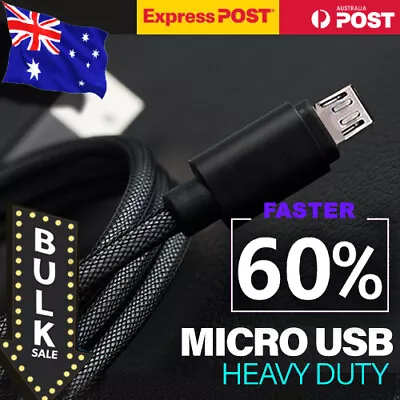 Micro USB Charging Cable Braided Charger For Samsung S7 S6 EDGE Android HTC OPPO • $4.95