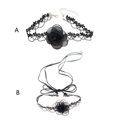 Gothic Lace Choker Necklace Costume Party Prom Vampire-Choker For Women And Girl • £3.35