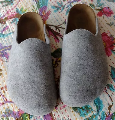 Mens Birkenstock Amsterdam Light Grey Felt - Regular  Size: 43 • $80