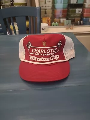 Vintage Charlotte North Carolina Winston Cup Trucker Hat Cap SnapBack • $55