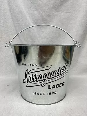 Neat Narragansett Lager Beer Galvanized Metal Ice Bucket Bottle Can Cooler New • $49.95