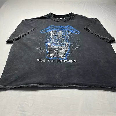 Metallica Mens 2XL Black T Shirt Ride The Lightning - Free Shipping • $17