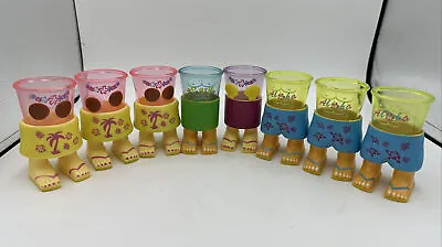 Plastic Luau Aloha Party Shot Glasses Vintage Set Of 8 Barware • $19.99