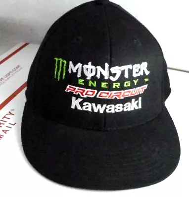 Kawasaki Pro Circuit Monster Energy 210 Fitted Hat Cap Flexfit Small/Medium S/M • $29.85