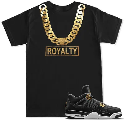 $16.99 • Buy Gold Chain ROYALTY T Shirt To Match With Air Jordan Retro 4 Gold Royalty Shoes