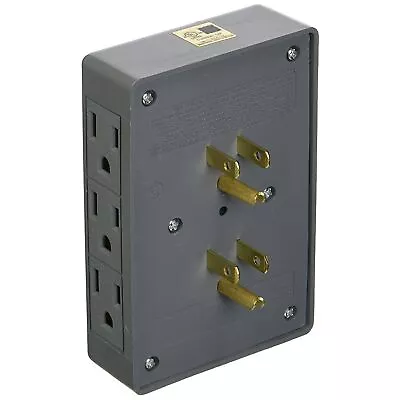 Side Entry 6-Way Electrical Socket Outlet Splitter In-Wall Tap Adapter Ul-Listed • $10.90
