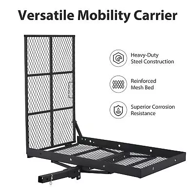 Upgrade Carrier Wheelchair Scooter Rack Disability Medical Ramp Hitch Mount OMT • $166.68