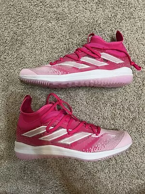 Adidas Adizero Afterburner NWV Pink Turf Baseball Shoes GZ9715 Men's Size 12 • $79.99