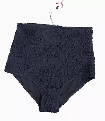 UNIQUE VINTAGE MONROE High Waist Bikini Bottoms Black Size XS  5725 • £22.56