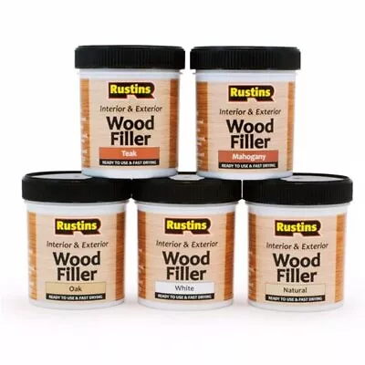 Rustins Acrylic Wood Filler 250ml 5 Shades Fill Holes/dents And Cracks In Wood • £8.50