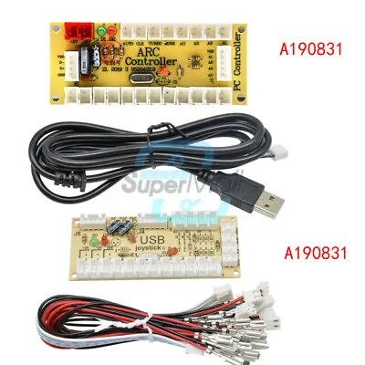 USB Encoder Zero Delay Arcade PC To Joystick MAME 5Pin Sanwa Push Button Cable • $7.17