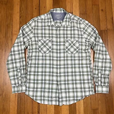 Long Sleeve Button Shirt J CREW MADRAS Cotton Green Plaid • $9.46