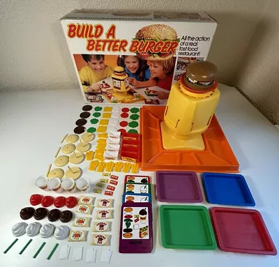 Super Rare Vintage BUILD A BETTER BURGER 1984 Fully Working 100% Complete 80s • £300