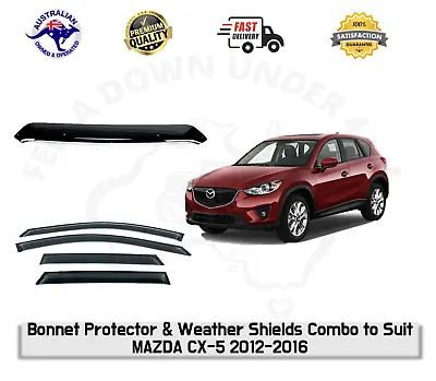 Bonnet Protector Hood Guard Weather Shields To Suit Mazda CX-5 CX5 KE 2012-2016 • $206.56