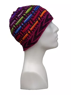 £10 • Buy Alpaca Wool Beanie Hat Striped Arrow Soft Winter Warm Cosy Peruvian Colourful