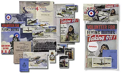 RAF At War Nostalgic Memorabilia Pack Containing Interesting Replica Items  (mp) • £7.50