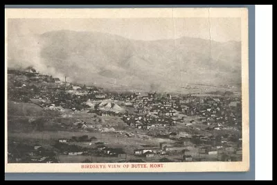 Butte Montana MT Birdseye View Photo Lithograph Undivided Back UDB • $5.95