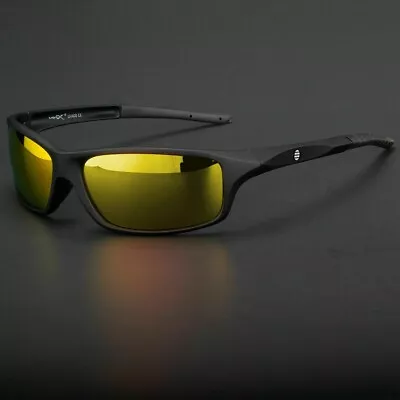 Sports Sunglasses Outdoor Cycling Driving Fishing Glasses UV400 Wrap Fast Ship • $8.98