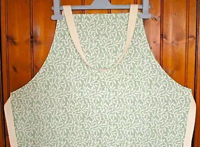 Apron William Morris Style Design Willow Leaves Green Cream Novelty Adult Size • £6