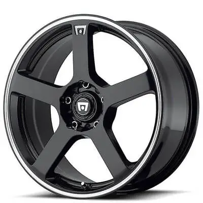 (4) 16  Motegi Racing Wheels MR116 Gloss Black With Machined Stripe Rims (B2) • $644