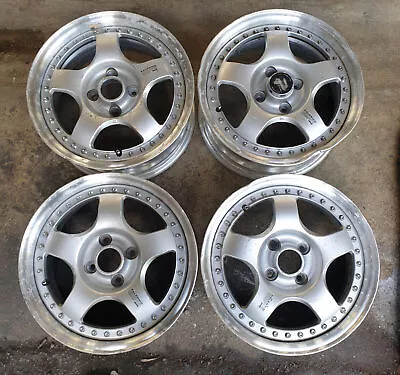 JDM 15  Weds Palermo 5spoke Rims Wheels For Civic Crx Ef8 Eg9 Eg6 Dc2 Integra EK • $1292.09