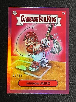 2023 TOPPS Garbage Pail Kids X MLB SERIES 3 MINNOW MIKE TROUT PINK FOIL /99 2A • $59.99
