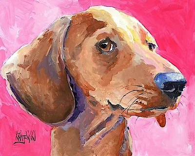 Dachshund Dog 8x10 Art PRINT Signed By Artist Ron Krajewski Painting • $19.50