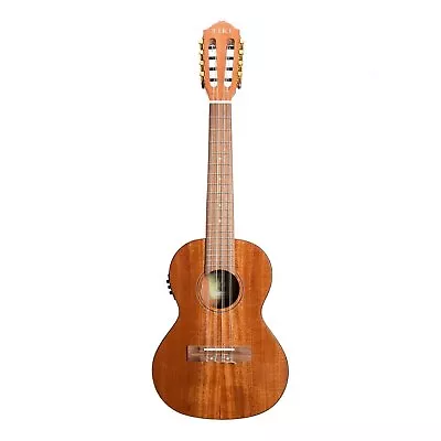 $328.95 • Buy Tiki 8 String Solid Mahogany Top Electric Ukulele With Soft Case (Natural Gloss)