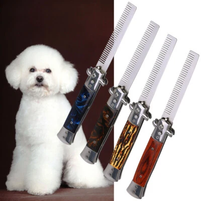 $16.97 • Buy Switchblade Automatic Spring Pocket Oil Hair Comb Folding Push Button Brush
