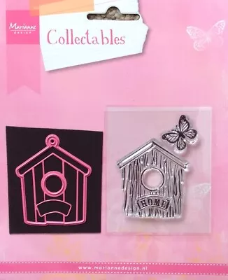 MARIANNE DESIGN COLLECTABLES Bird House Box & Butterfly Die & Stamp Set / NEW  • £1.99