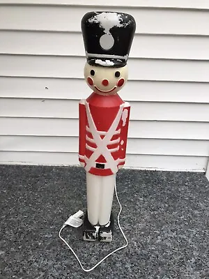Vintage Union Products 30  Christmas Lighted Blow Mold Nutcracker Soldier  • $29.99