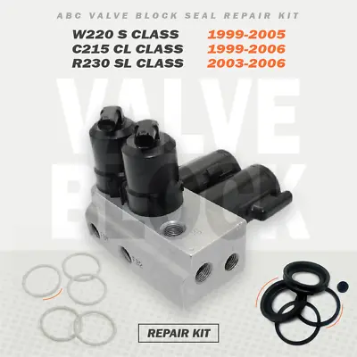 For Mercedes ABC Valve Block Seal Rebuild Repair Kit R230 W215 W220 Oring Box • $60